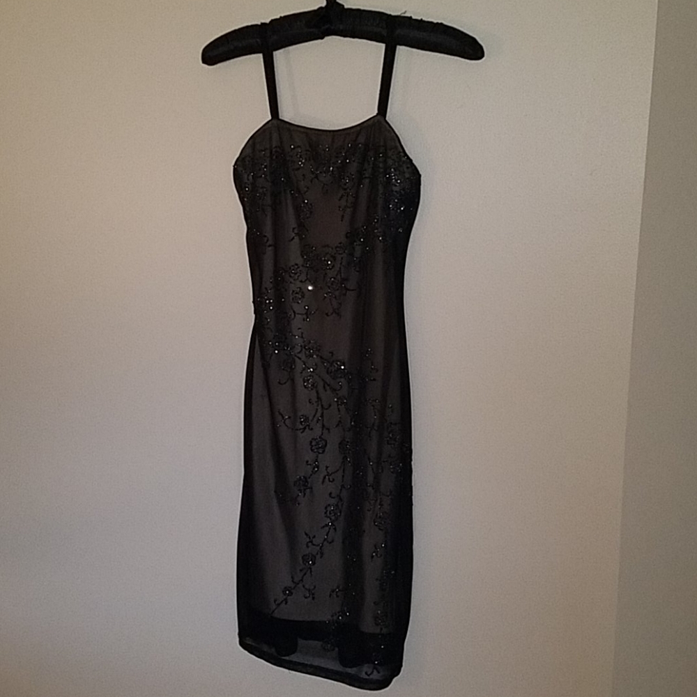 Black sheer sparkle dress *